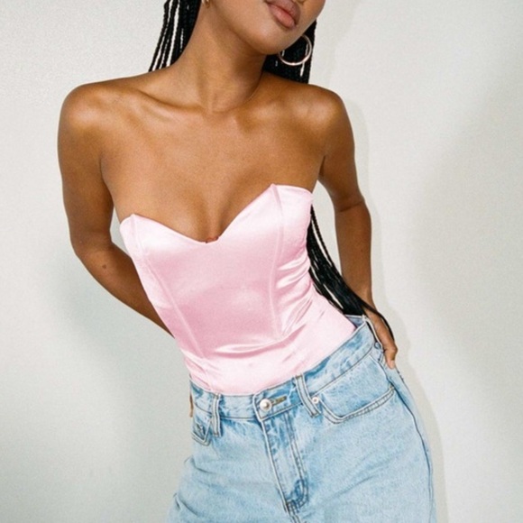 Princess Polly Tops - Princess Polly Huttley Bodysuit Pink